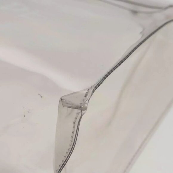 HERMES Vinyl Kelly Hand Bag Vinyl Clear Gold Auth - Picture 6 of 16